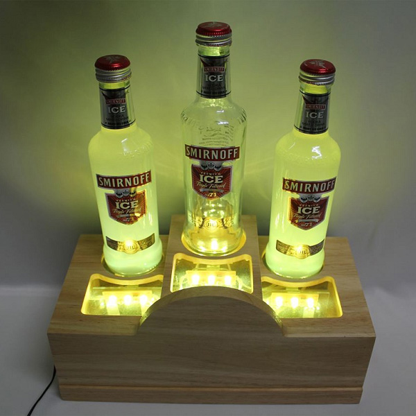 Wood LED 3-Bottle Glorifier																			 																					 